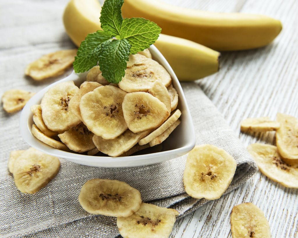 Dried candied banana slices